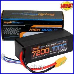 Powerhobby 4s 14.8v 7200mah 100c Lipo Battery w XT90 Hard Case (2 Pack) 4-Cell