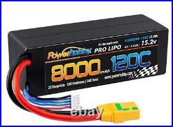 Powerhobby 4s 15.2V 8000MAH 120C HV + GRAPHENE Lipo Battery XT90 Plug Hard Case