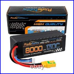 Powerhobby 4s 15.2V 8000MAH 130C HV + GRAPHENE Lipo Battery XT90 Plug Hard Case