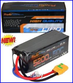 Powerhobby 6S 22.2V 5200mAh 50C Lipo Battery w XT90 Plug (2 Pack)