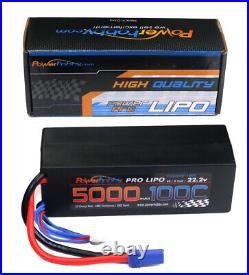 Powerhobby 6s 22.2v 5000mah 100c Lipo Battery w EC5 Plug Hard Case 6-Cell