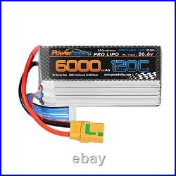 Powerhobby 7s 26.6v 6000mah 120c Graphene + Hv Lipo Battery W Xt90 Plug