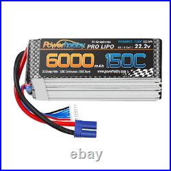 Powerhobby XTREME 6s 22.2V 6000mah 150C-300C Lipo Battery With EC5 Plug 6-Cell