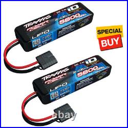 Traxxas 2843X 2S 7.4V 5800mAh 25C LiPo Battery (2) with iD Connector