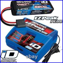Traxxas EZ-Peak Plus LiPo Charger & 5800mAh 7.4V iD Battery Combo for STAMPEDE