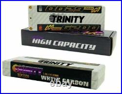 Trinity White Carbon 7.4V 2S 6200mAh 150C LCG Lipo Battery (TEP2320) TRI-1045